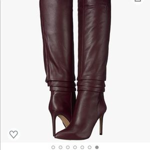 Vince Camuto Kashiana Boot Mahogany Red with box